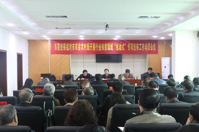 邵阳市委巡察组对市农业农村局开展行业扶贫领域“机动式”专项巡察工作动员会召开(图1)