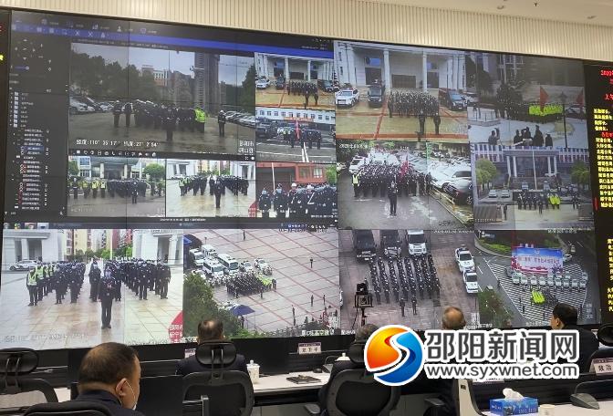 邵阳公安开展“四门落锁”警力拉动演练(图3)