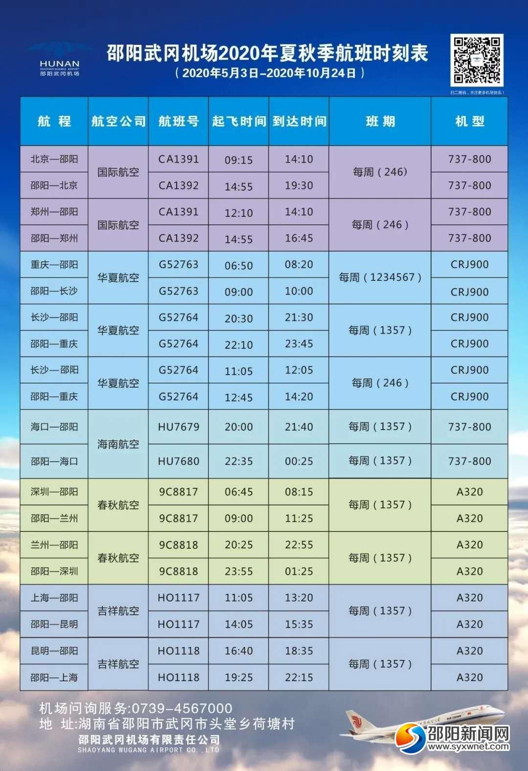 “上海-邵阳-昆明”航线5月3日开通(图1)