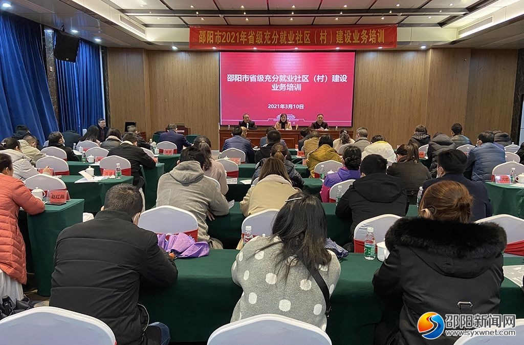 邵阳市召开2021年省级充分就业社区（村）建设业务培训会(图2)