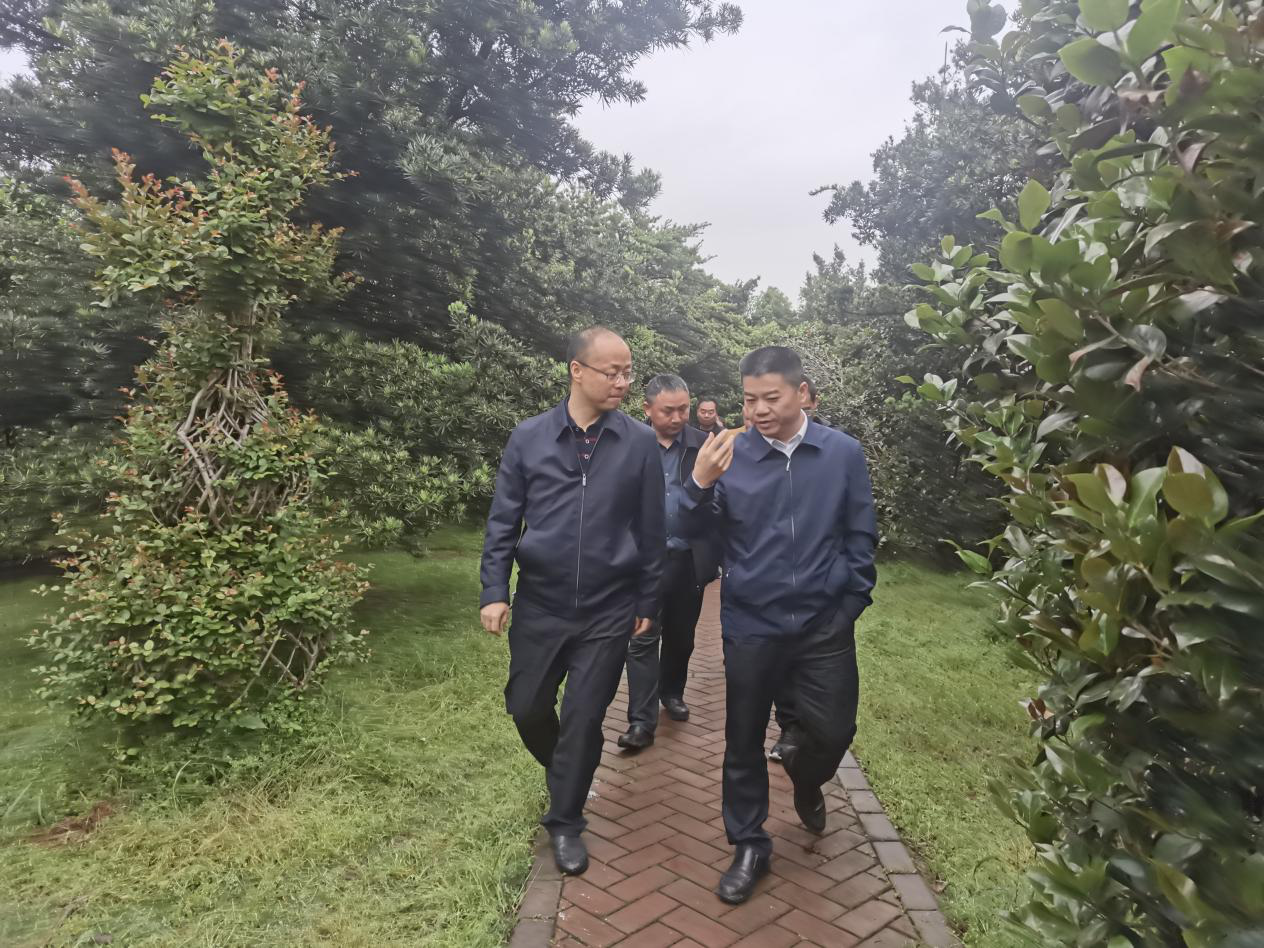 邵阳市林业局党组书记刘文龙到双清区双龙紫薇园调研(图1)